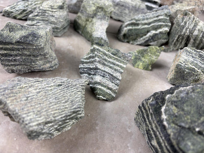 Raw Namibian Green Zebra Jasper Crystals Natural Crystal Worry Stone Home Decor Anxiety Distraction Meditation Birthday Christmas Arts Craft