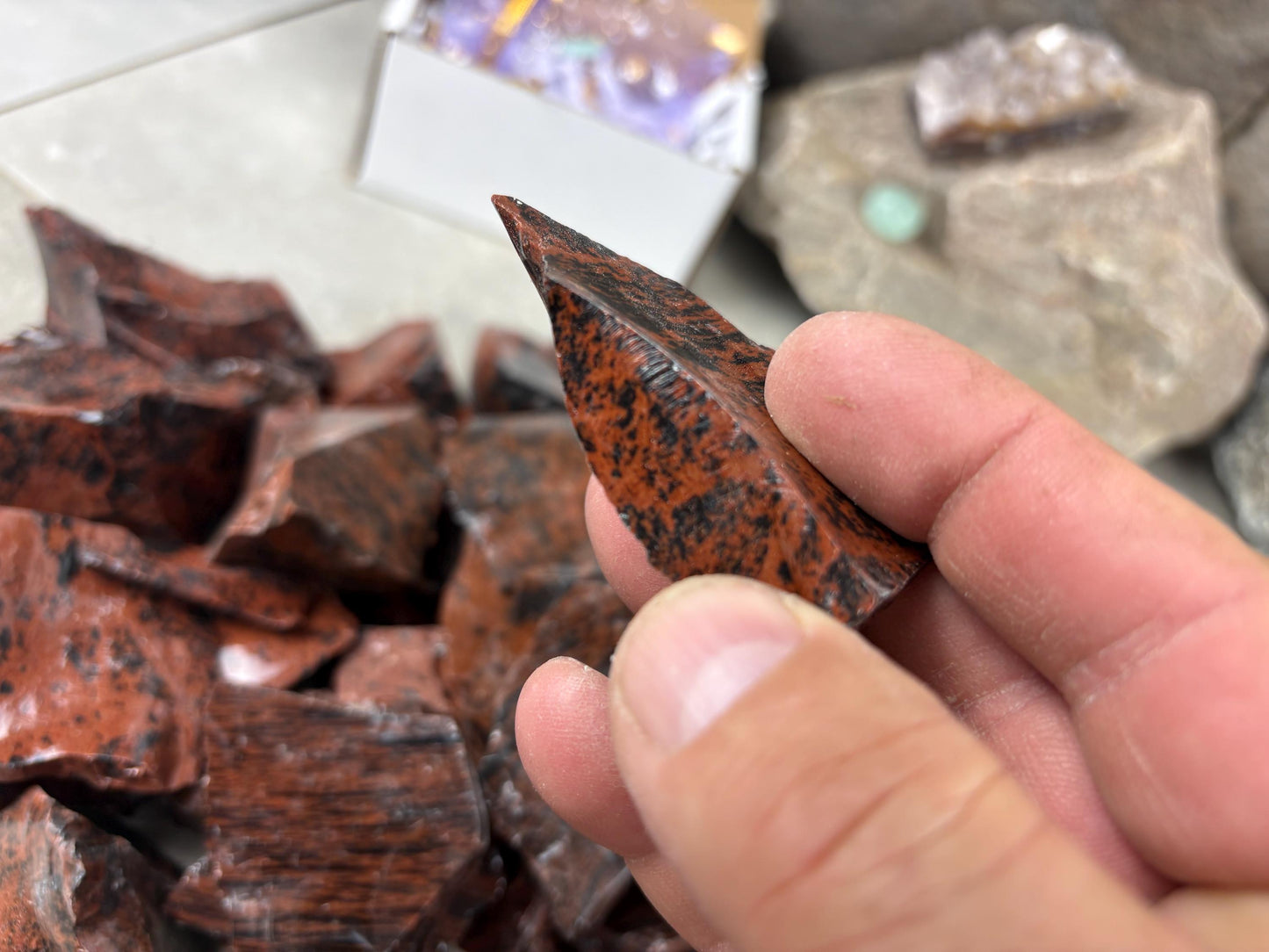 Valley of Mexico Raw Mahogany Obsidian Natural Untreated Crystal Arts Crafts Home Decor Meditation Anxiety Stress Gift Christmas Birthday