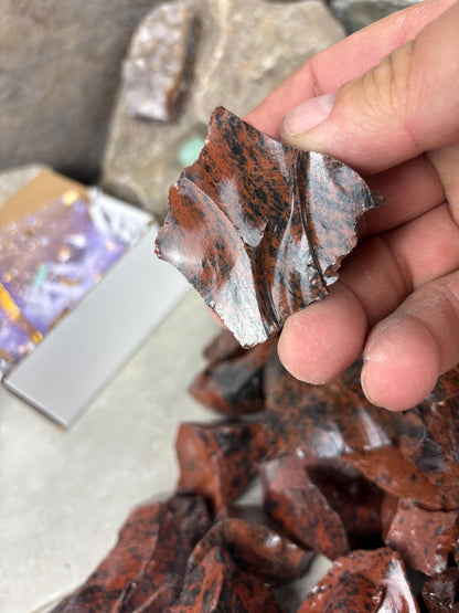 Valley of Mexico Raw Mahogany Obsidian Natural Untreated Crystal Arts Crafts Home Decor Meditation Anxiety Stress Gift Christmas Birthday