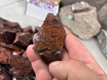 Valley of Mexico Raw Mahogany Obsidian Natural Untreated Crystal Arts Crafts Home Decor Meditation Anxiety Stress Gift Christmas Birthday