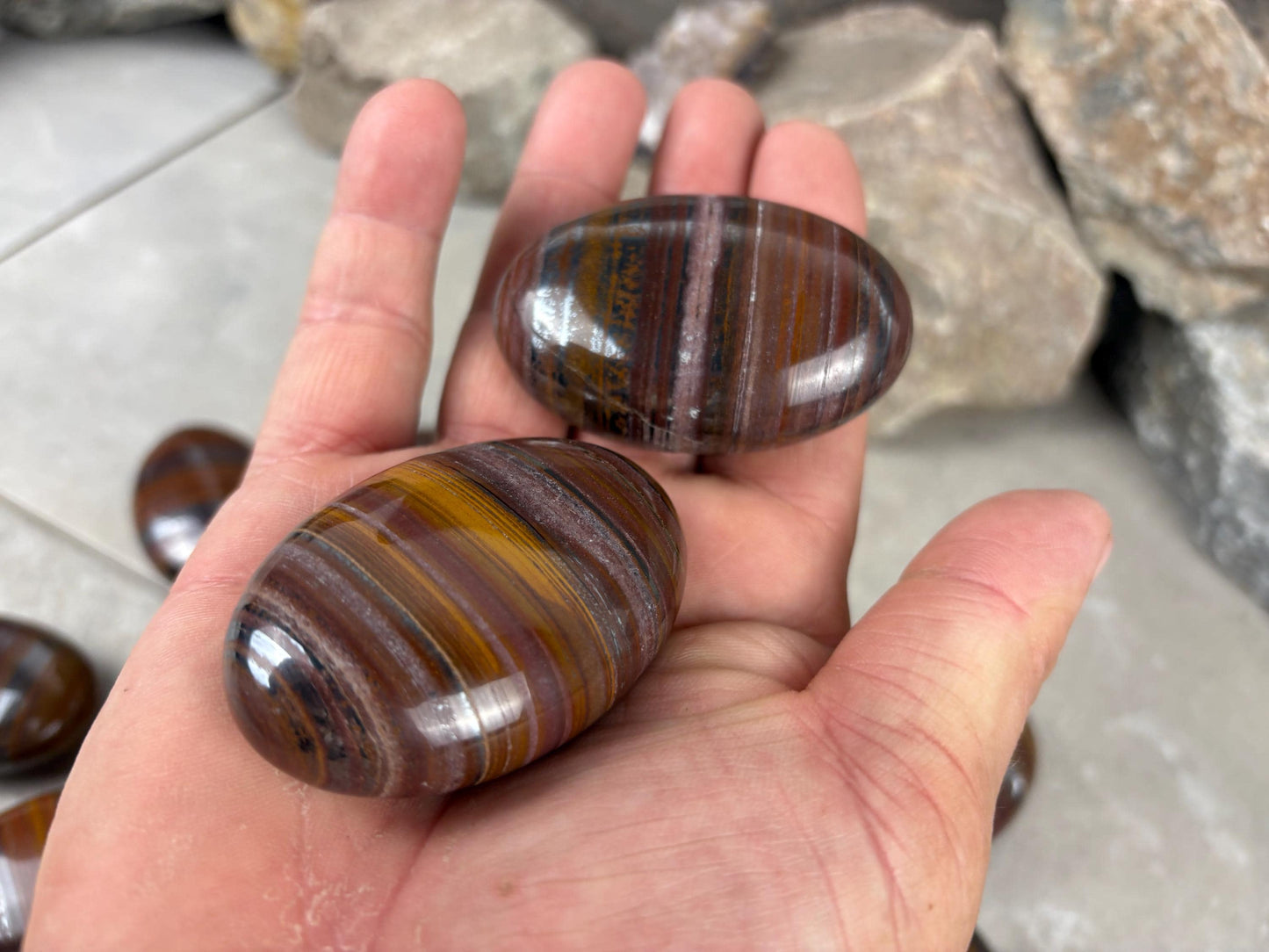 Columbian Mugglestone Crystal Palm Stone Grounding Home Decor Home Decor Worry Pocket Stress Anxiety Birthday Gift Meditation Natural Craft