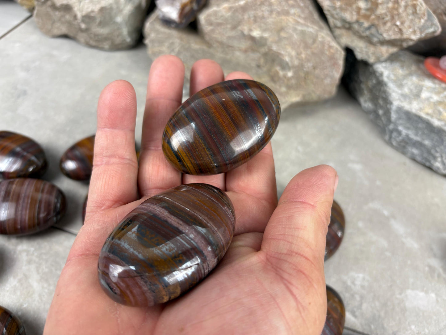 Columbian Mugglestone Crystal Palm Stone Grounding Home Decor Home Decor Worry Pocket Stress Anxiety Birthday Gift Meditation Natural Craft