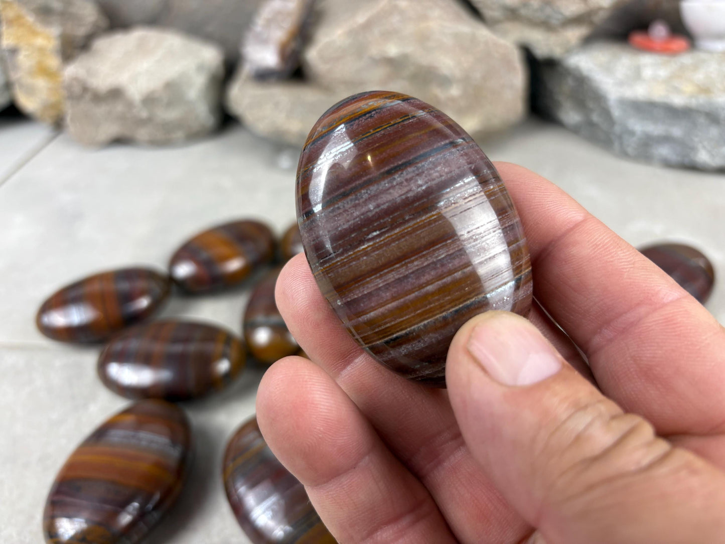 Columbian Mugglestone Crystal Palm Stone Grounding Home Decor Home Decor Worry Pocket Stress Anxiety Birthday Gift Meditation Natural Craft