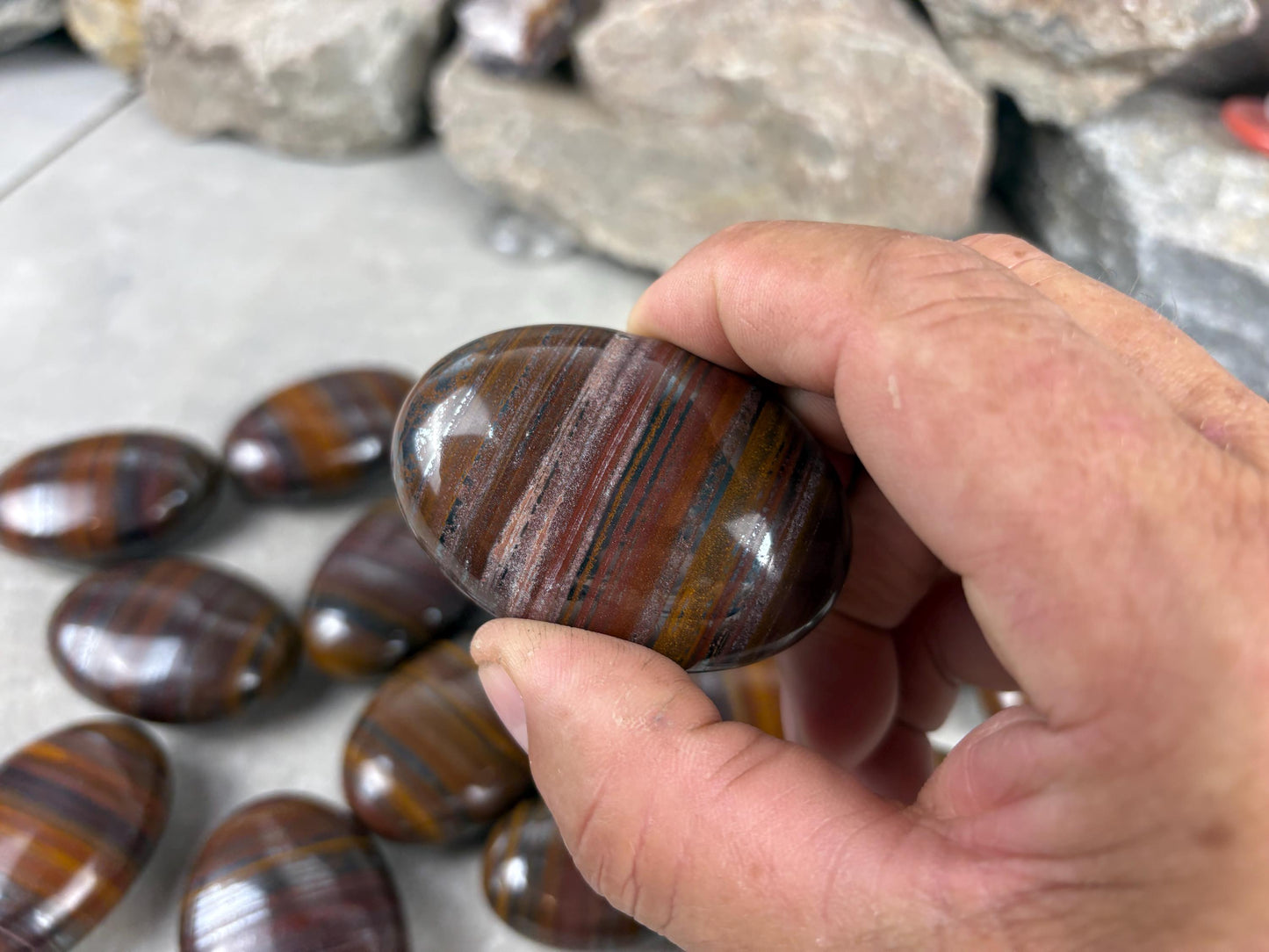 Columbian Mugglestone Crystal Palm Stone Grounding Home Decor Home Decor Worry Pocket Stress Anxiety Birthday Gift Meditation Natural Craft