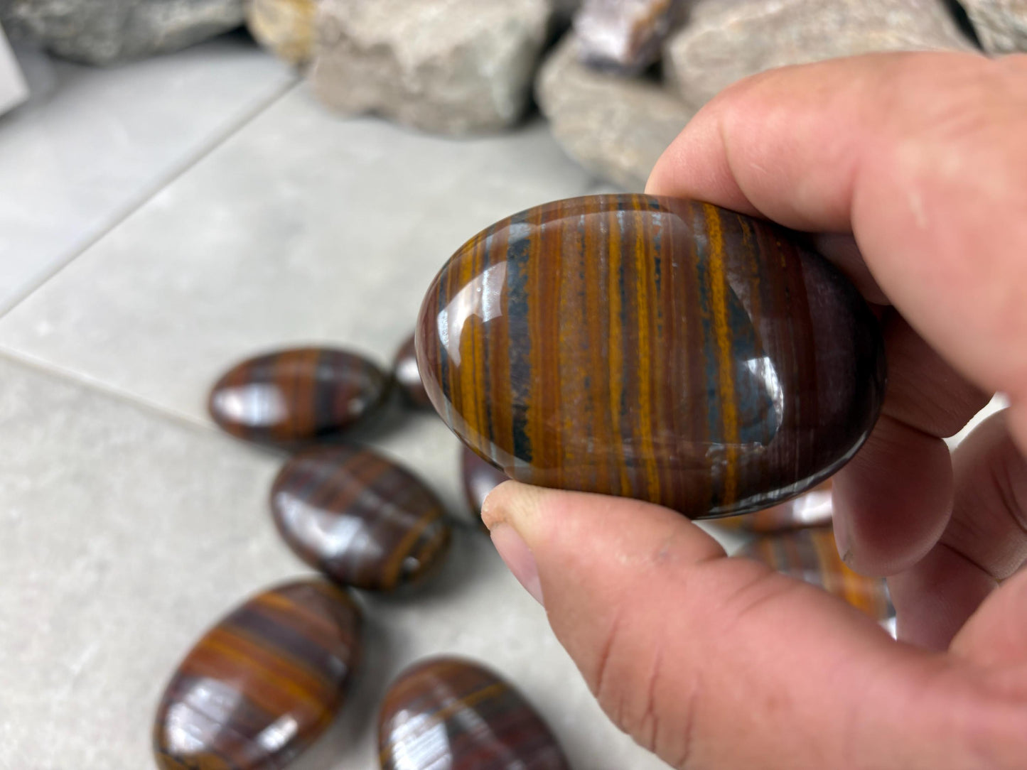 Columbian Mugglestone Crystal Palm Stone Grounding Home Decor Home Decor Worry Pocket Stress Anxiety Birthday Gift Meditation Natural Craft