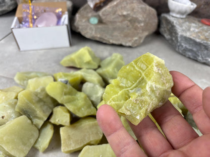 Hpakant Region Raw Lemon Jade Natural Untreated Crystal Arts Crafts Home Decor Meditation Anxiety Stress Gift Birthday Arts Crafts