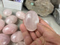 Small Batch Odisha India Rose Quartz Palm Stones Polished Natural Crystal Polished Worry Home Decor Anxiety Pocket Distraction Birthday Gift