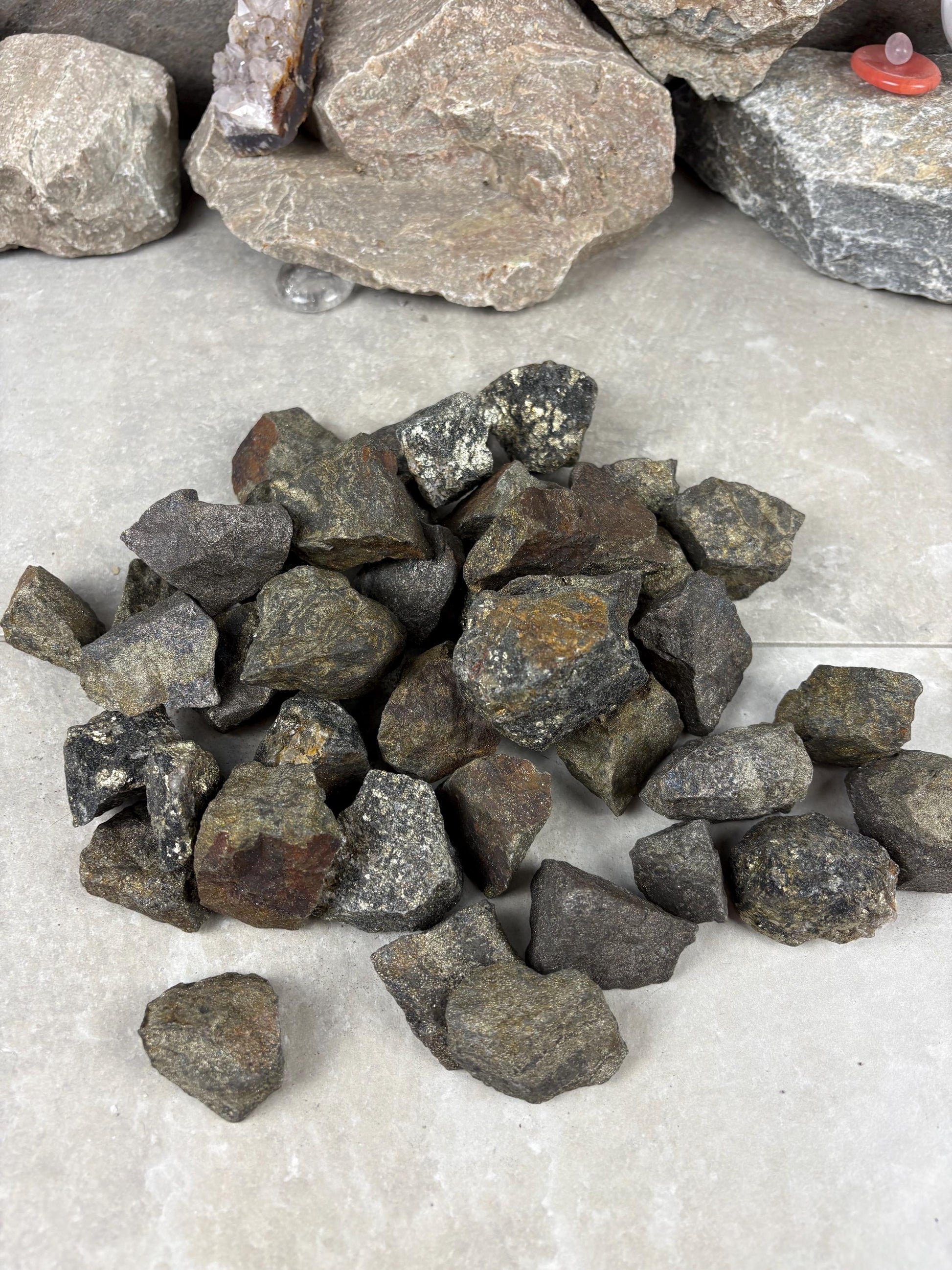 Peruvian Raw Pyrite Crystals Stone Natural Crystal Worry Arts Craft Home Decor Anxiety Pocket Distraction Meditation Gift Birthday Christmas