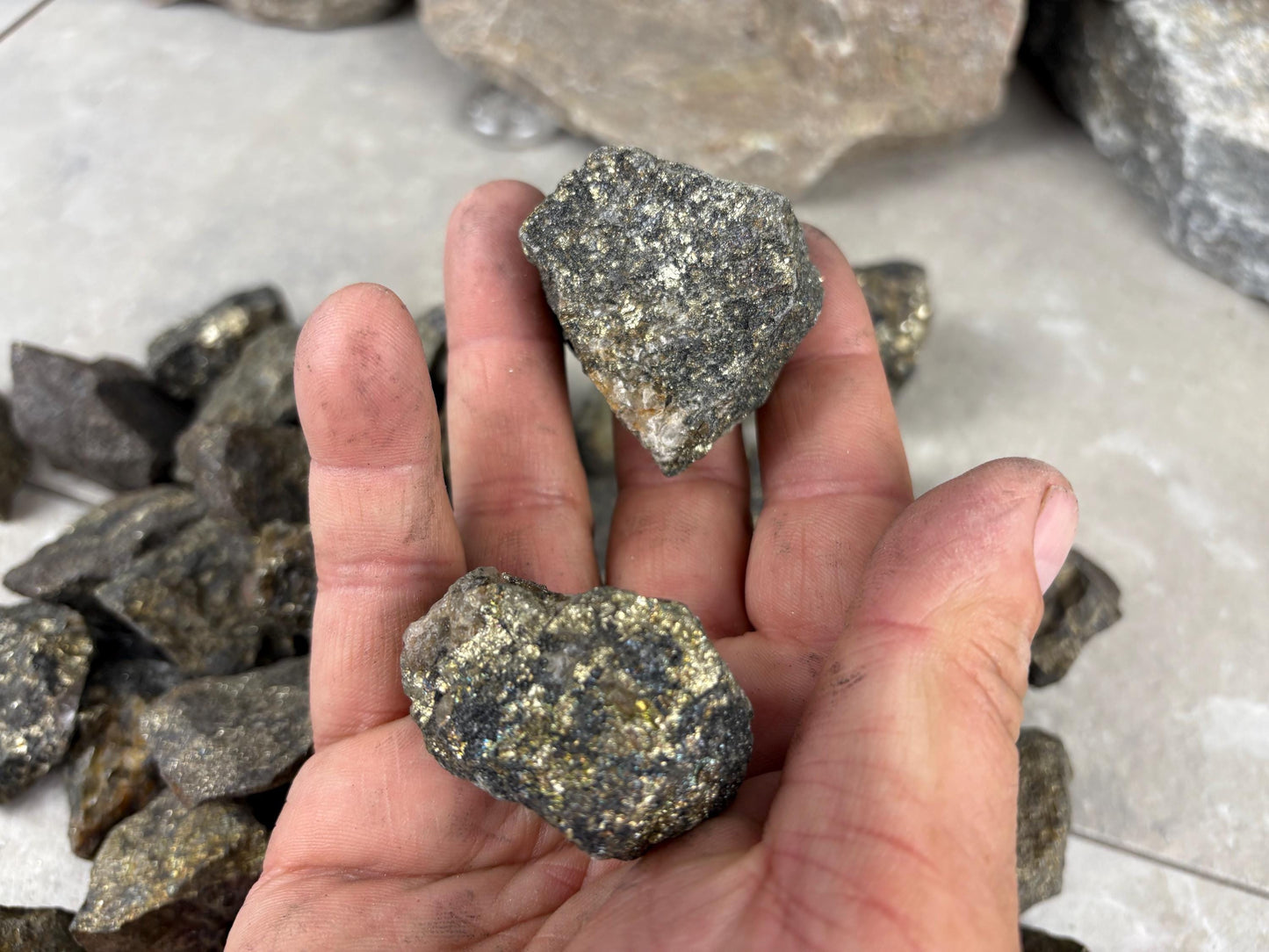 Peruvian Raw Pyrite Crystals Stone Natural Crystal Worry Arts Craft Home Decor Anxiety Pocket Distraction Meditation Gift Birthday Christmas