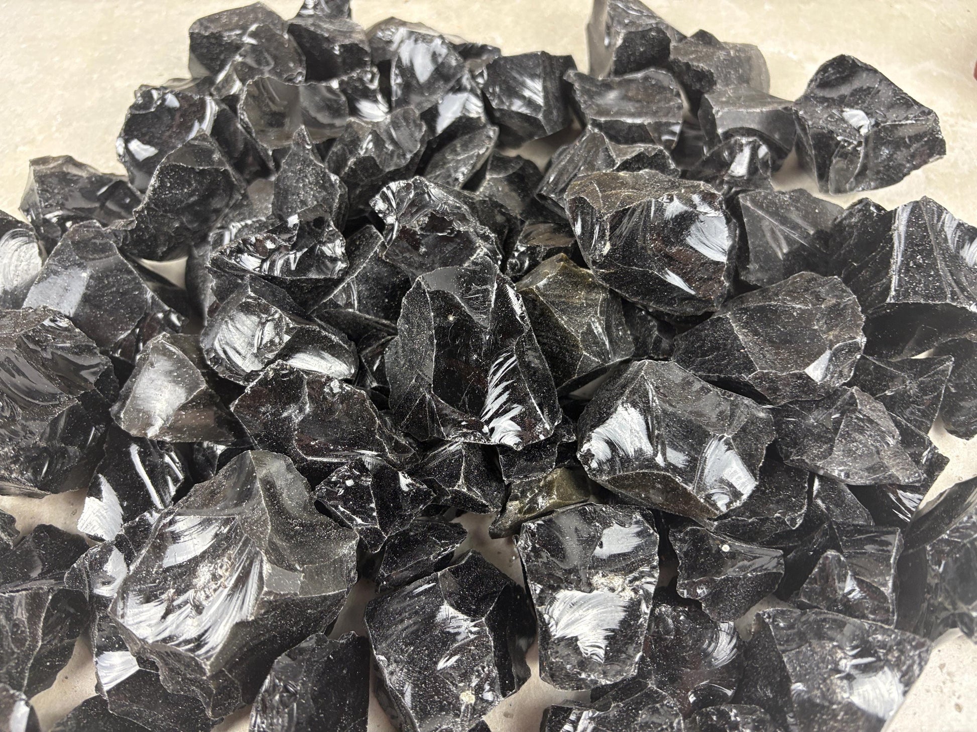 Valley of Mexico Raw Black Obsidian Natural Untreated Crystal Arts Crafts Home Decor Meditation Anxiety Stress Gift Christmas Birthday
