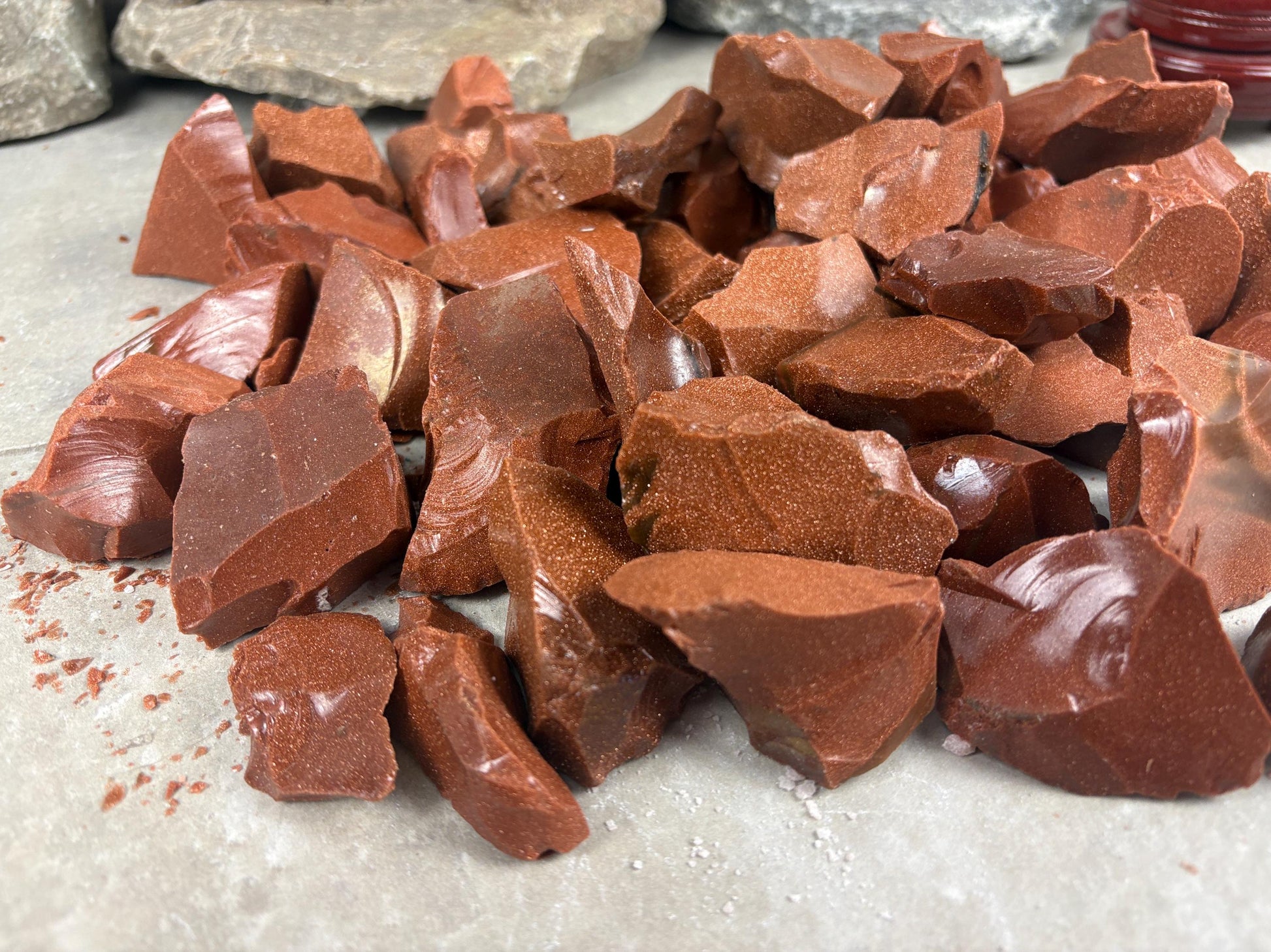 Red Goldstone Raw Crystal Polished Carved Stone for Anxiety Relief Home Decor Arts Crafts Christmas Birthday Gift Mineral