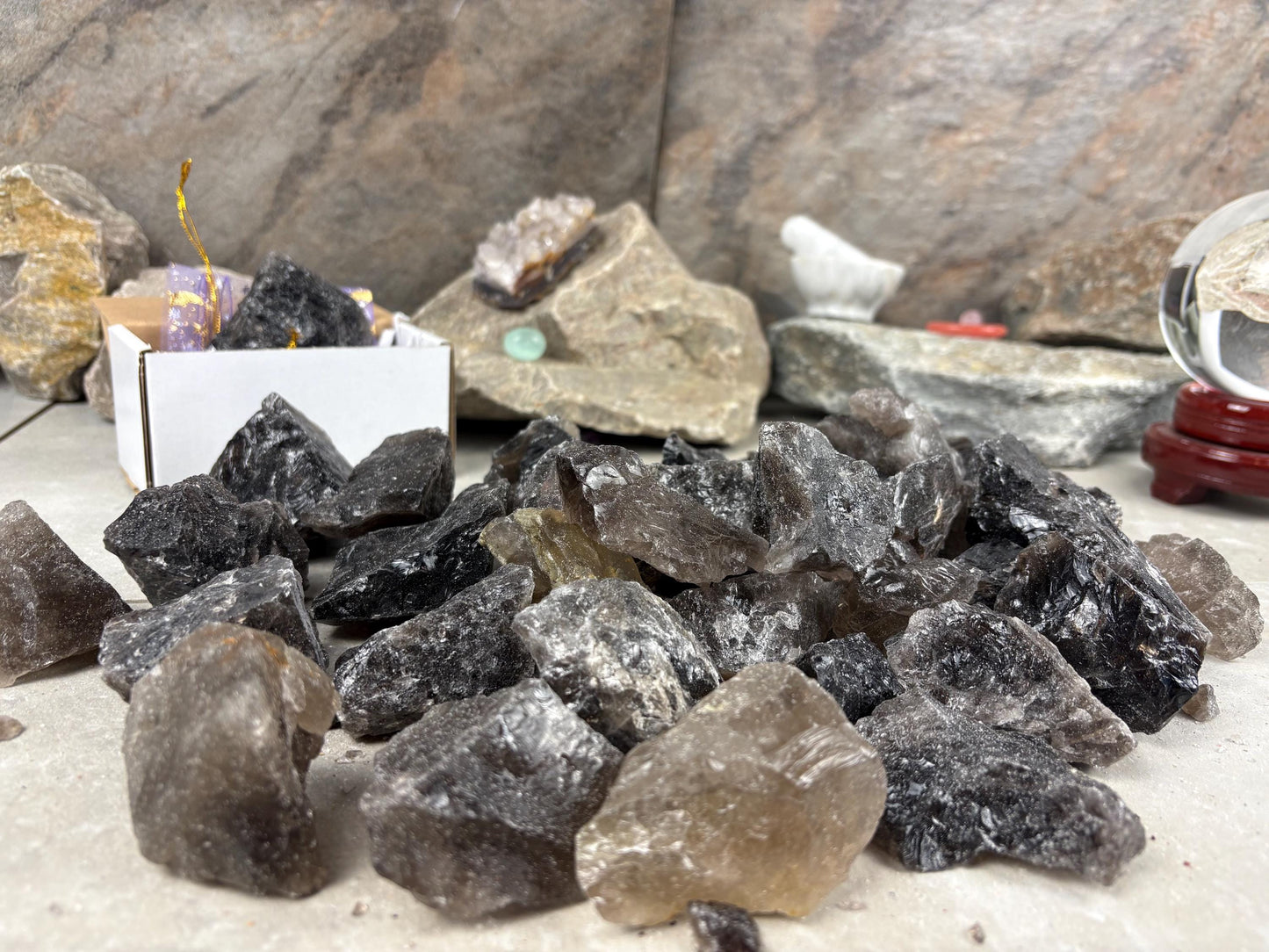 North Carolina Raw Smoky Quartz Crystal Arts Crafts Home Decor Worry Protection Grounding Gift Birthday Christmas Meditation Healing Gift