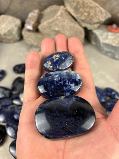 Ontario Blue Sodalite Palm Stone: Anxiety Relief Meditation Gift Home Decor Worry Pocket Stress Anxiety Palm Stone Birthday Gift Crystal