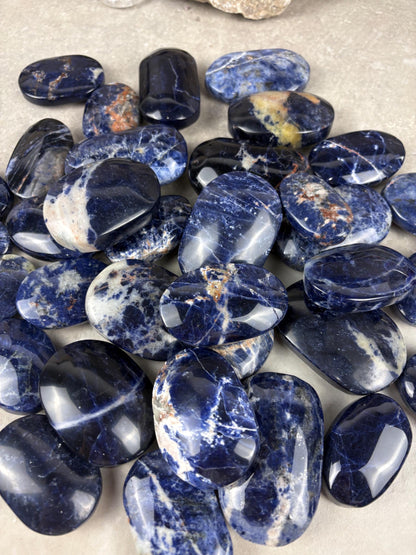 Ontario Blue Sodalite Palm Stone: Anxiety Relief Meditation Gift Home Decor Worry Pocket Stress Anxiety Palm Stone Birthday Gift Crystal