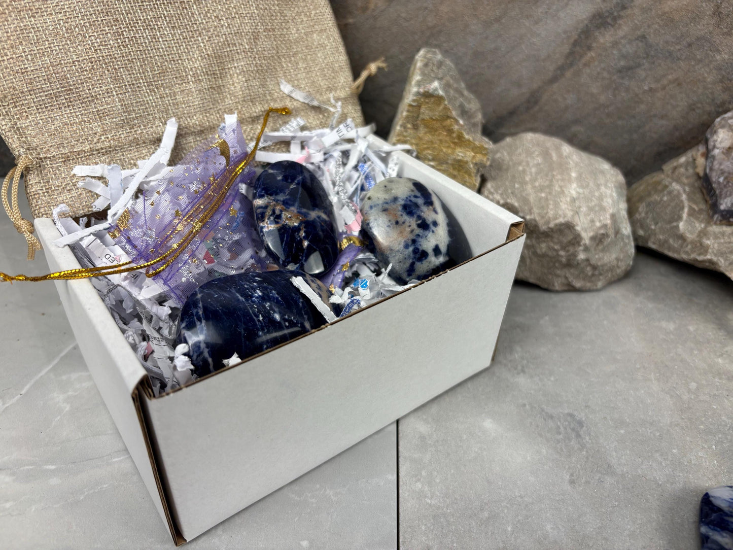 Ontario Blue Sodalite Palm Stone: Anxiety Relief Meditation Gift Home Decor Worry Pocket Stress Anxiety Palm Stone Birthday Gift Crystal