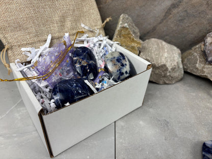 Ontario Blue Sodalite Palm Stone: Anxiety Relief Meditation Gift Home Decor Worry Pocket Stress Anxiety Palm Stone Birthday Gift Crystal