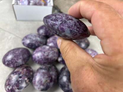 Nevada Lepidolite Natural Crystal Polished Palm Stone Home Decor Worry Pocket Stress Anxiety Gift Birthday Protection Worry Pocket