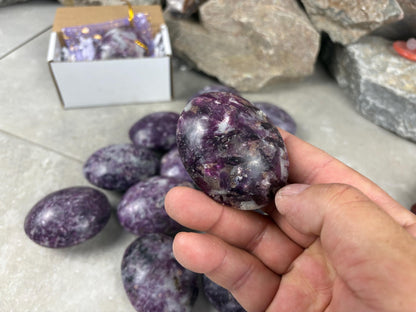 Nevada Lepidolite Natural Crystal Polished Palm Stone Home Decor Worry Pocket Stress Anxiety Gift Birthday Protection Worry Pocket