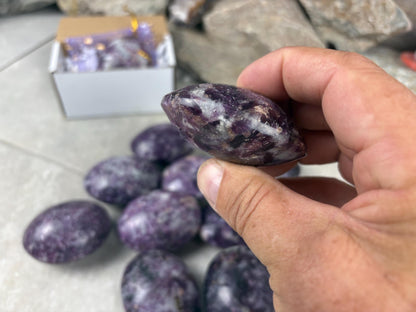 Nevada Lepidolite Natural Crystal Polished Palm Stone Home Decor Worry Pocket Stress Anxiety Gift Birthday Protection Worry Pocket
