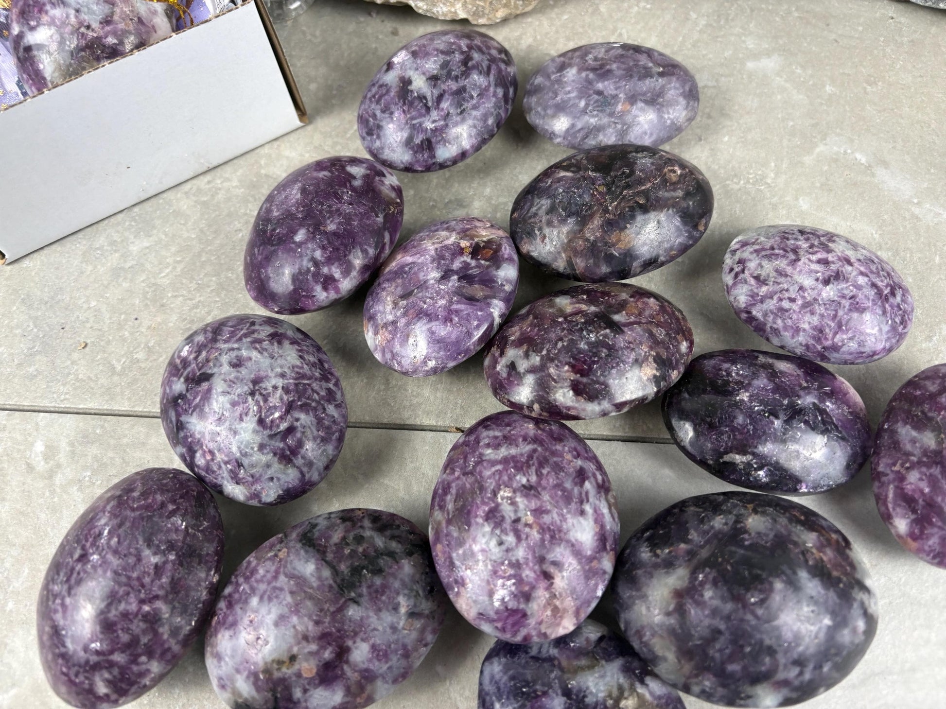 Nevada Lepidolite Natural Crystal Polished Palm Stone Home Decor Worry Pocket Stress Anxiety Gift Birthday Protection Worry Pocket