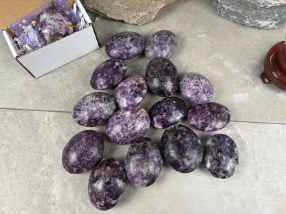 Nevada Lepidolite Natural Crystal Polished Palm Stone Home Decor Worry Pocket Stress Anxiety Gift Birthday Protection Worry Pocket