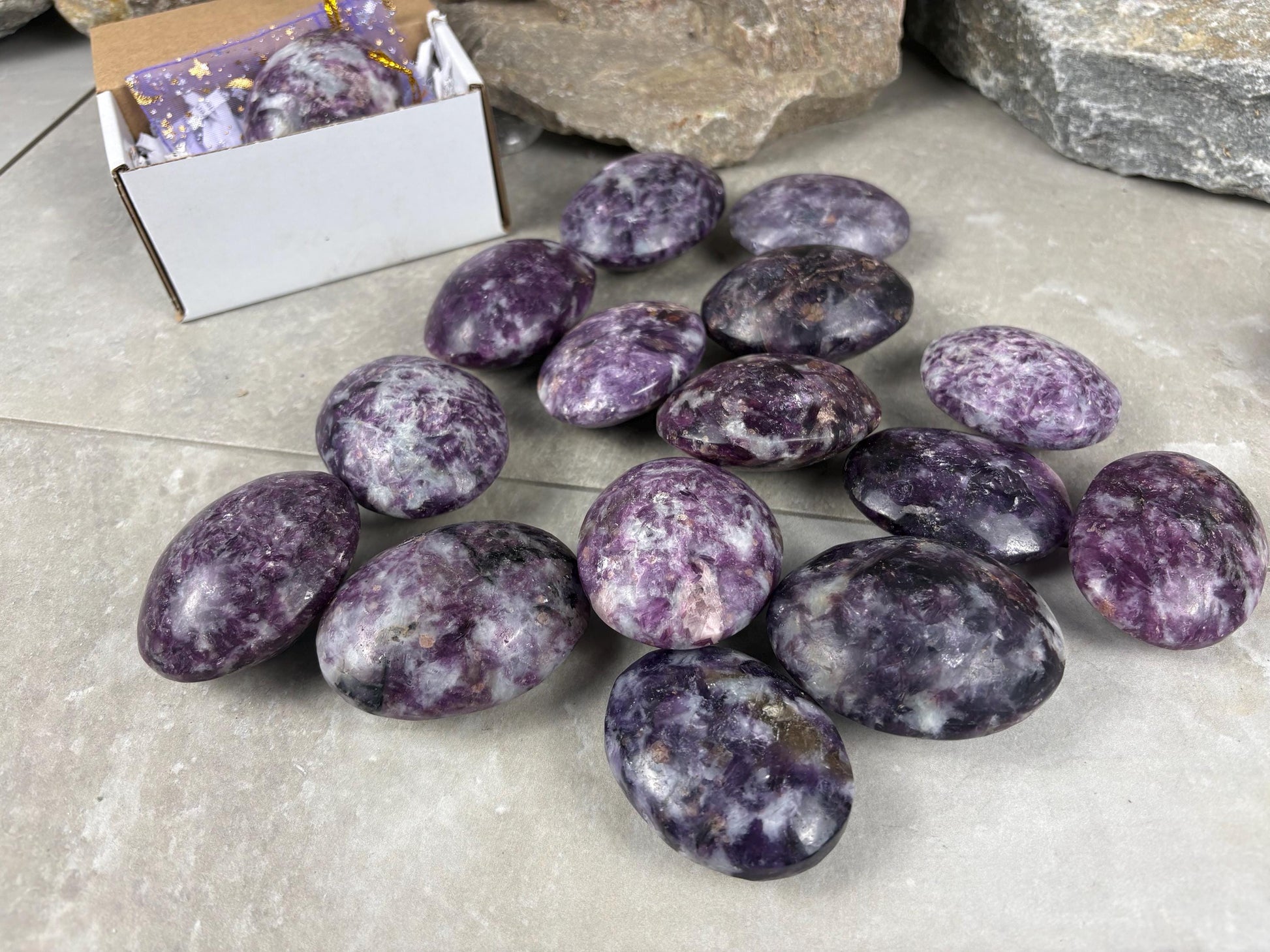 Nevada Lepidolite Natural Crystal Polished Palm Stone Home Decor Worry Pocket Stress Anxiety Gift Birthday Protection Worry Pocket
