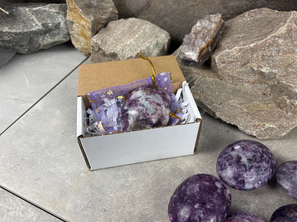 Nevada Lepidolite Natural Crystal Polished Palm Stone Home Decor Worry Pocket Stress Anxiety Gift Birthday Protection Worry Pocket