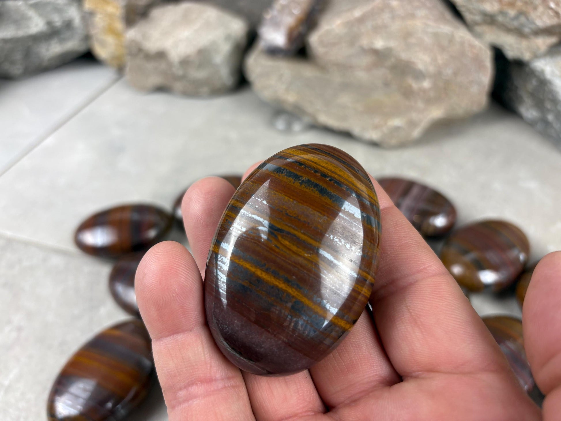 Columbian Mugglestone Crystal Palm Stone Grounding Home Decor Home Decor Worry Pocket Stress Anxiety Birthday Gift Meditation Natural Craft
