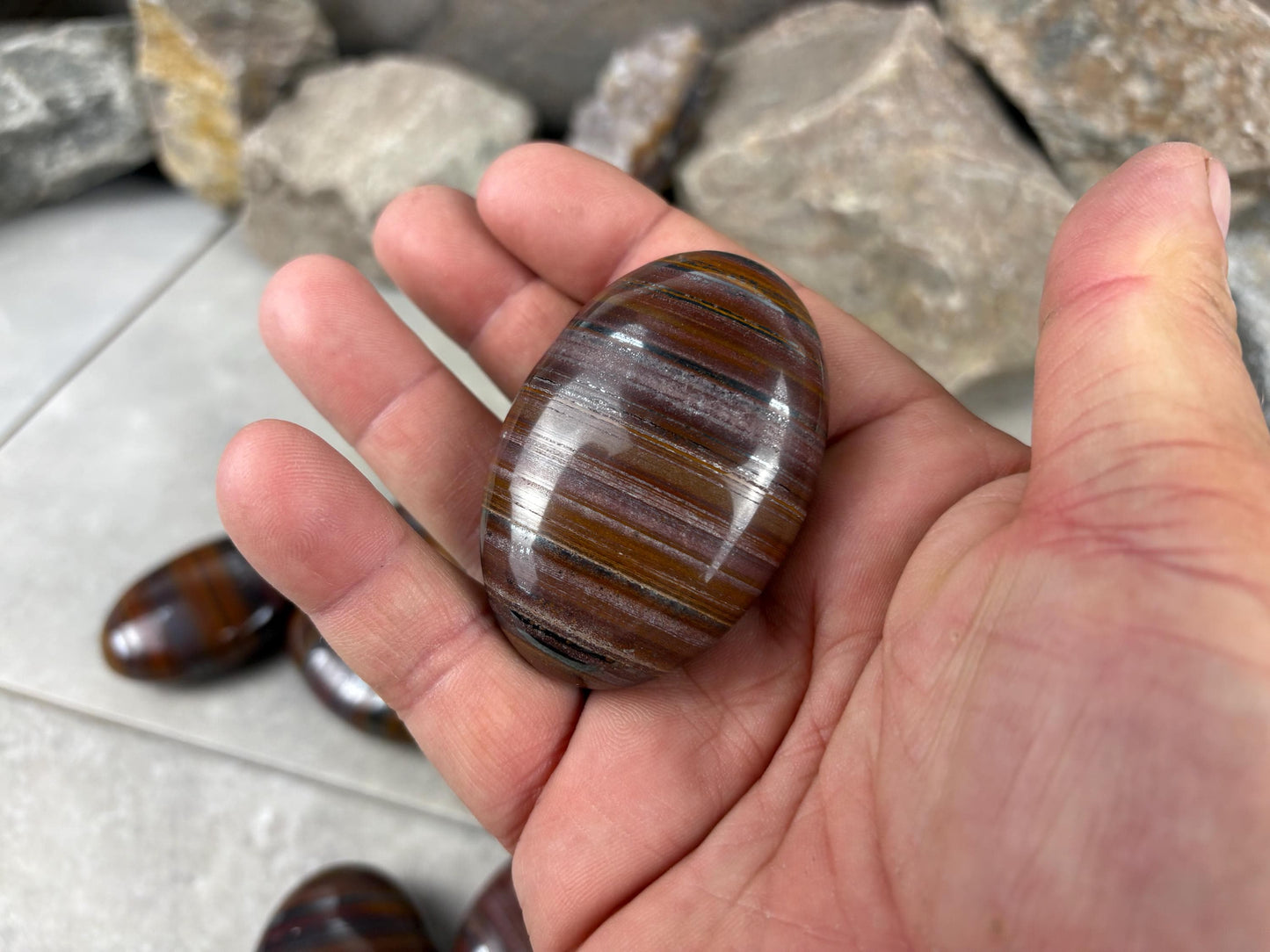 Columbian Mugglestone Crystal Palm Stone Grounding Home Decor Home Decor Worry Pocket Stress Anxiety Birthday Gift Meditation Natural Craft