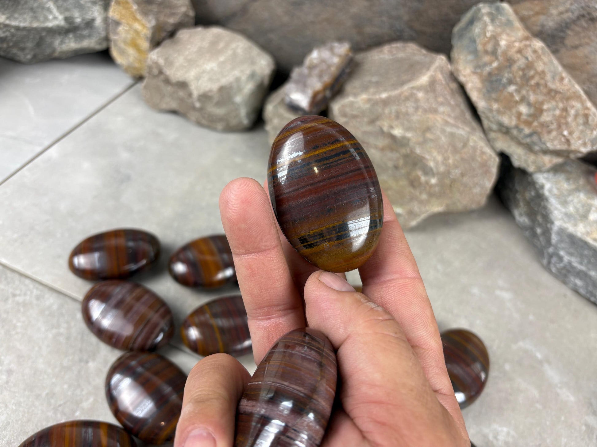 Columbian Mugglestone Crystal Palm Stone Grounding Home Decor Home Decor Worry Pocket Stress Anxiety Birthday Gift Meditation Natural Craft