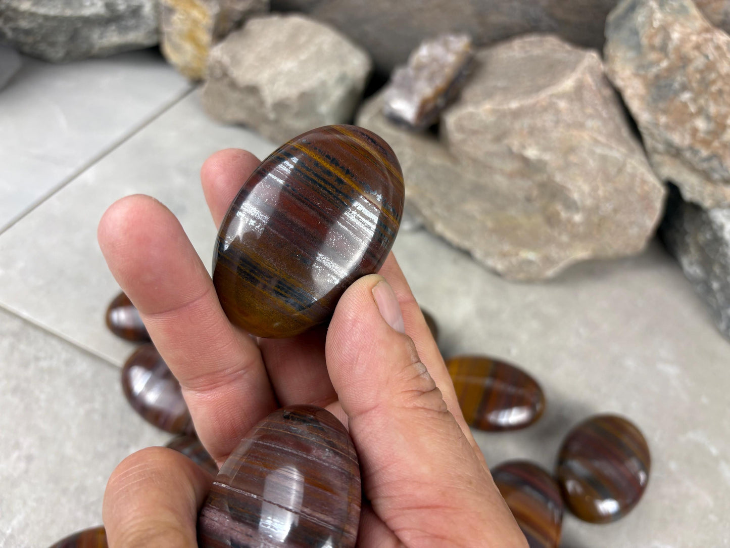Columbian Mugglestone Crystal Palm Stone Grounding Home Decor Home Decor Worry Pocket Stress Anxiety Birthday Gift Meditation Natural Craft