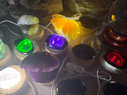 Smelting Quartz with LED Nightlight Quartz Palm Stone Smelting Rose Natural Polished Home Decor Anxiety Worry Calm Meditation Christmas Gif