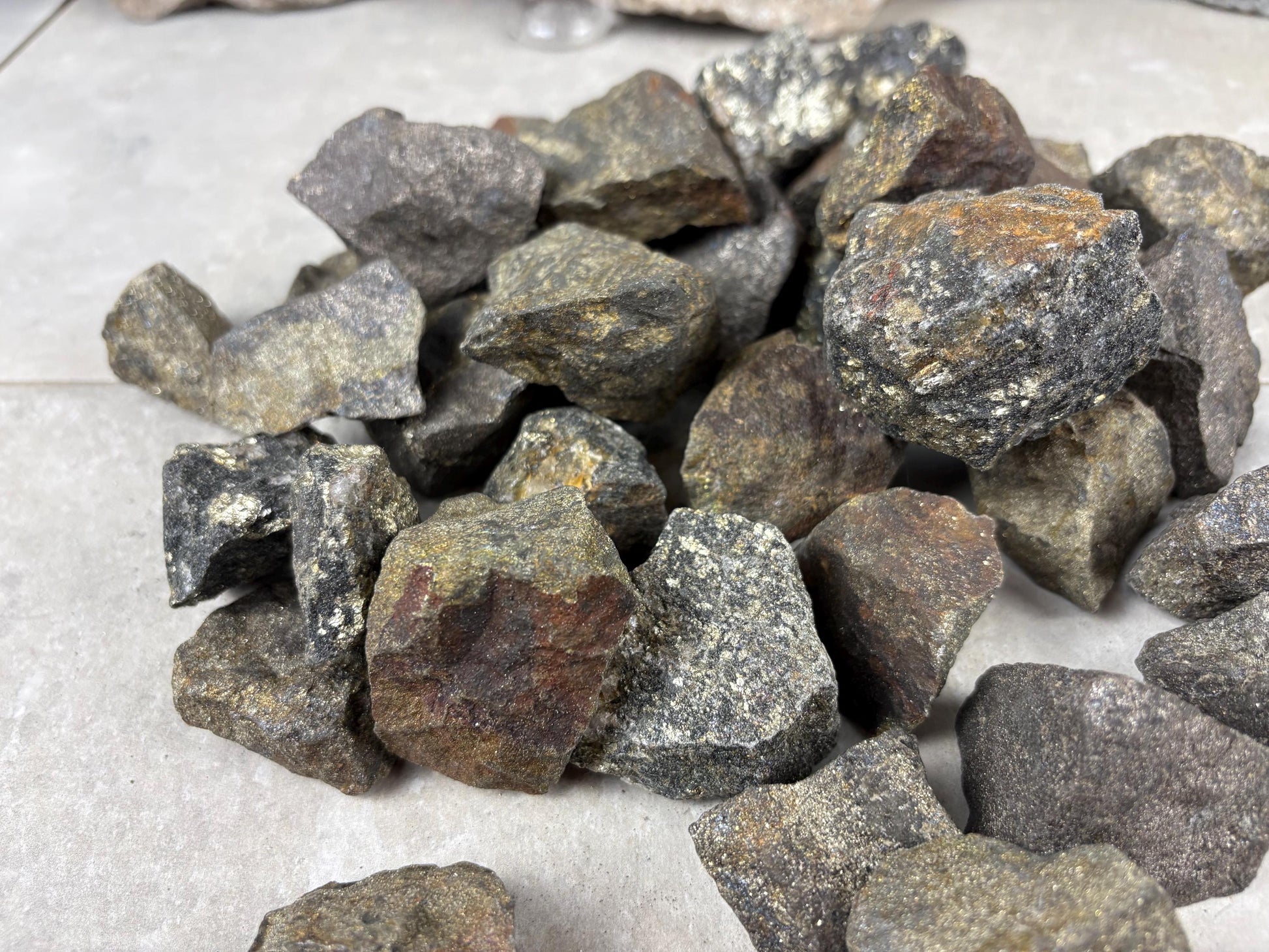 Peruvian Raw Pyrite Crystals Stone Natural Crystal Worry Arts Craft Home Decor Anxiety Pocket Distraction Meditation Gift Birthday Christmas