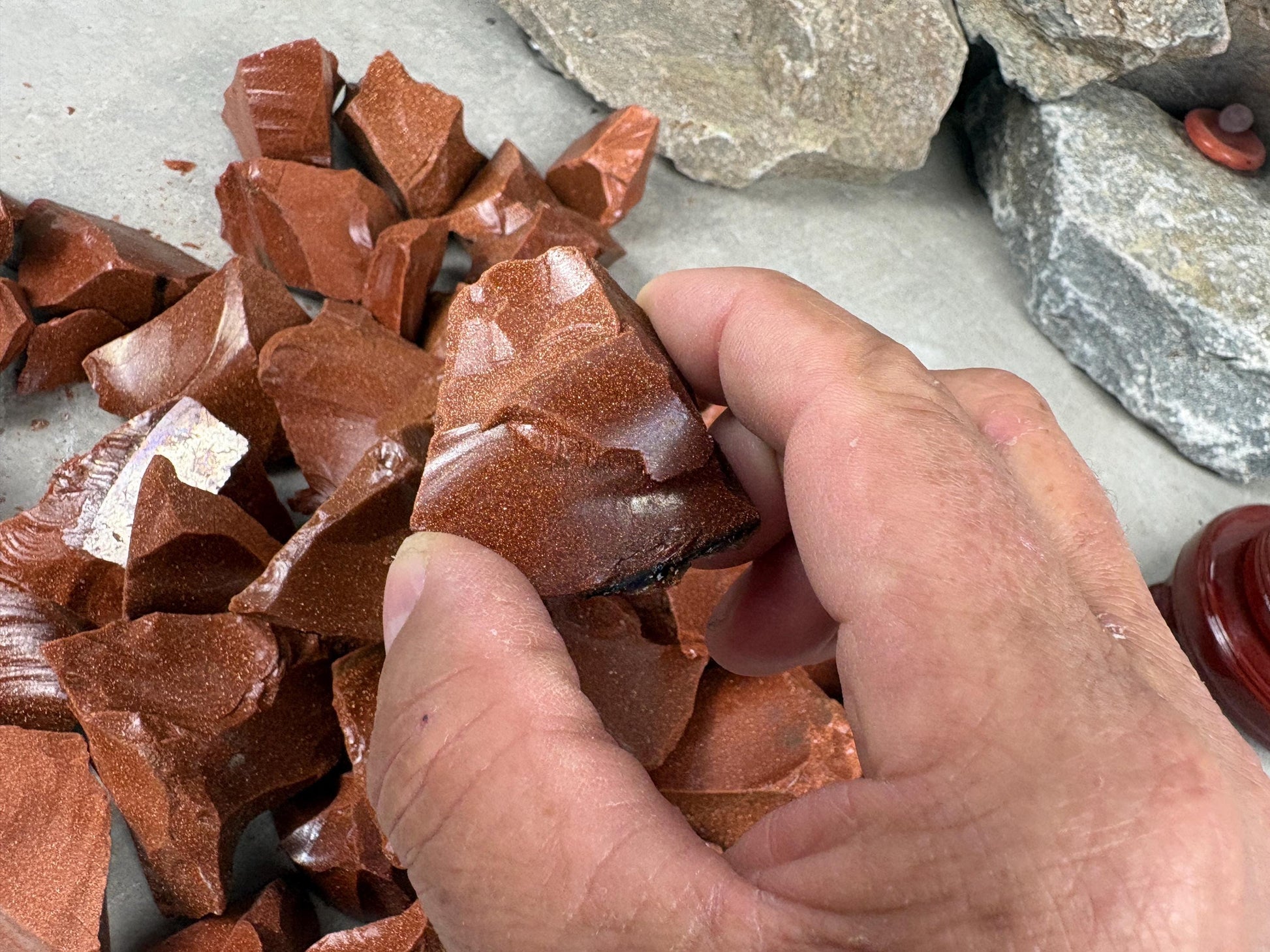 Red Goldstone Raw Crystal Polished Carved Stone for Anxiety Relief Home Decor Arts Crafts Christmas Birthday Gift Mineral