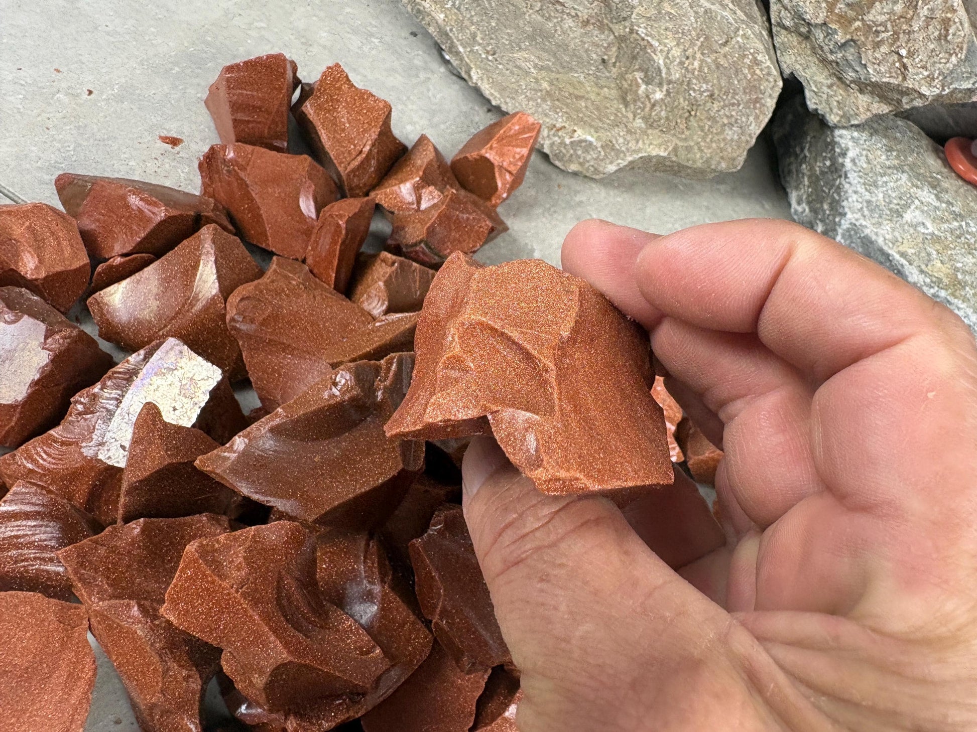 Red Goldstone Raw Crystal Polished Carved Stone for Anxiety Relief Home Decor Arts Crafts Christmas Birthday Gift Mineral