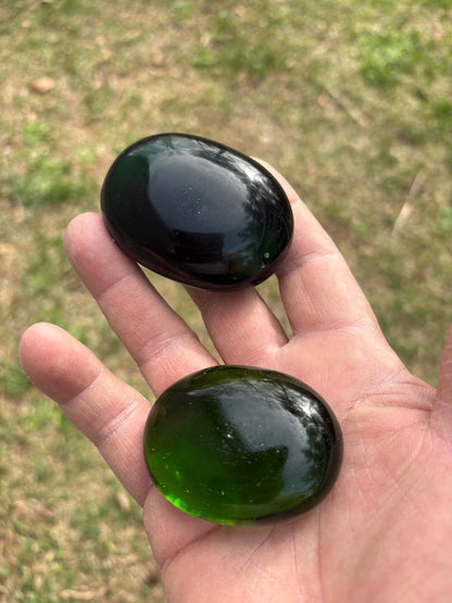 Prasiolite Green Quartz Palm Stone: Anxiety Relief Meditation Gift Home Decor Worry Pocket Stress Anxiety Palm Stone
