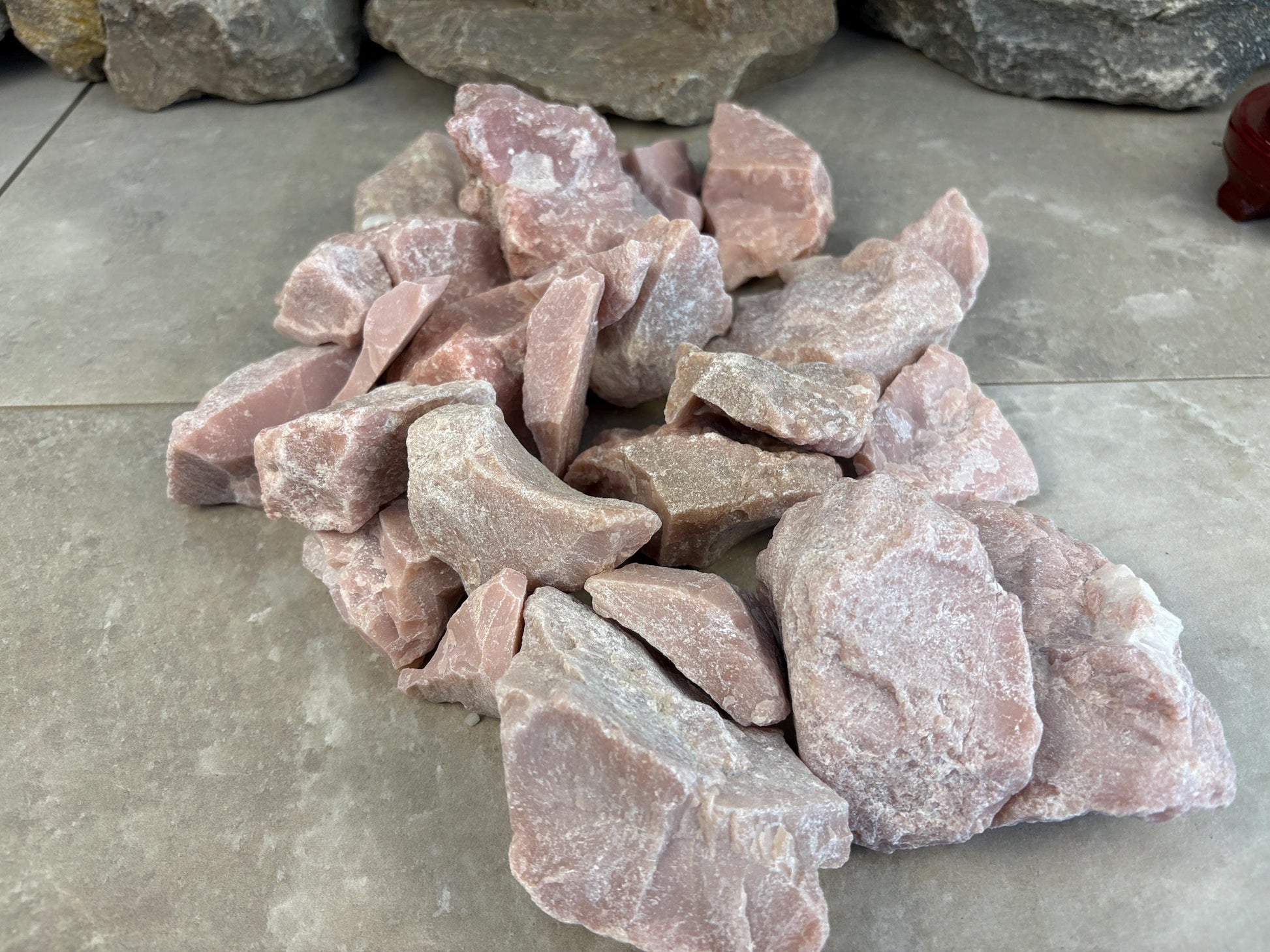 Raw Andean Pink Opal Crystal Free Form Stone for Anxiety Relief Home Decor Worry Pocket Stress Anxiety Palm Stone Arts and Crafts