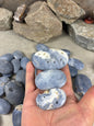 Japan Blue Coral Palm Stone Crystal Anxiety Relief Meditation Stone Xmas Gift Home Decor Worry Pocket Stress Anxiety Birthday Stress Relief