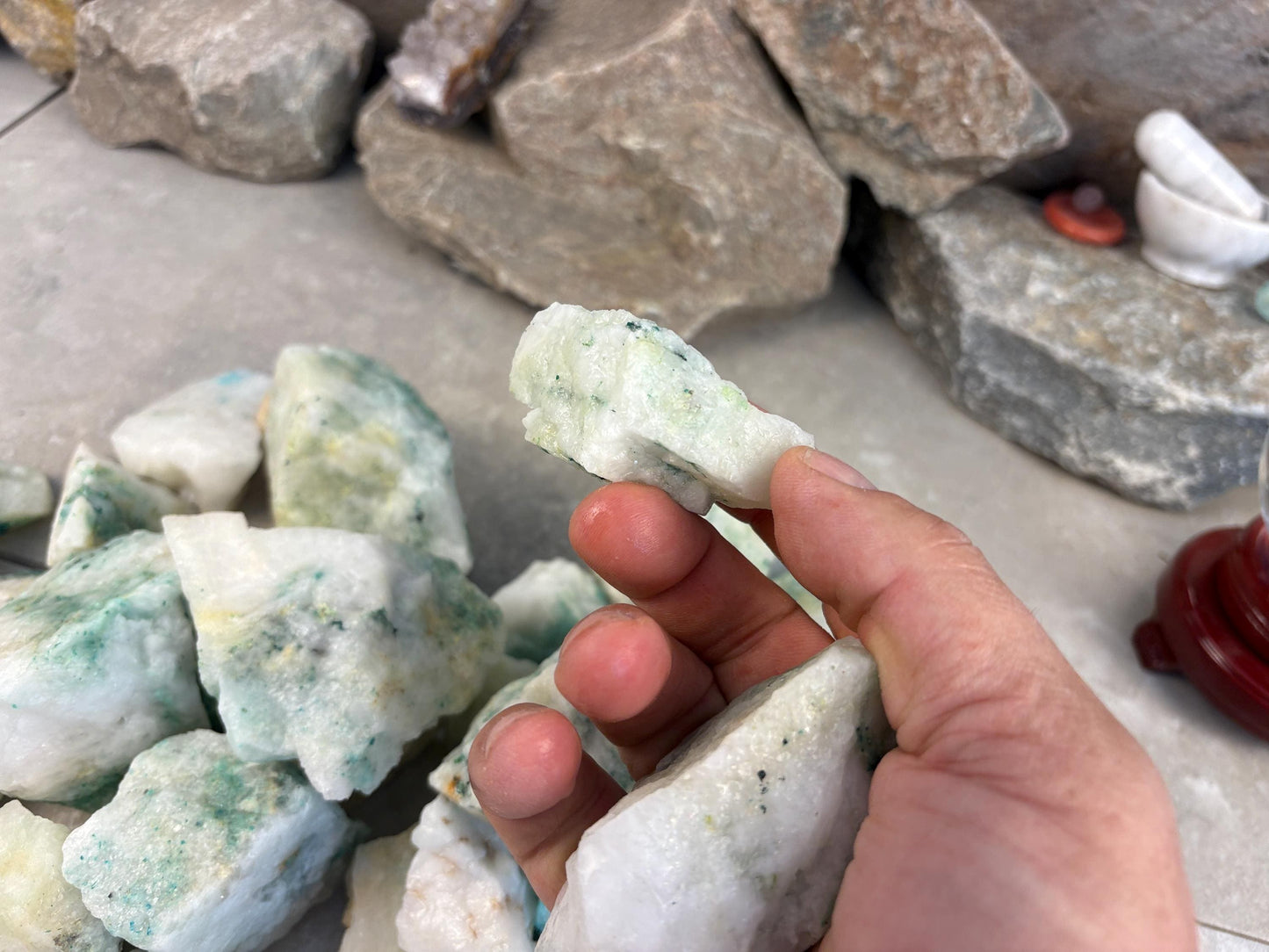 Chrysocolla Afghan Green Tourmaline Crystals Natural Crystal Worry Stone Home Decor Anxiety Distraction Birthday Christmas Arts Craft