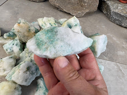 Chrysocolla Afghan Green Tourmaline Crystals Natural Crystal Worry Stone Home Decor Anxiety Distraction Birthday Christmas Arts Craft