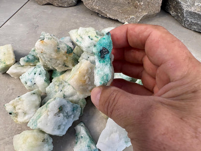 Chrysocolla Afghan Green Tourmaline Crystals Natural Crystal Worry Stone Home Decor Anxiety Distraction Birthday Christmas Arts Craft