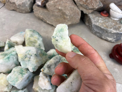 Chrysocolla Afghan Green Tourmaline Crystals Natural Crystal Worry Stone Home Decor Anxiety Distraction Birthday Christmas Arts Craft