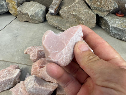 Raw Andean Pink Opal Crystal Free Form Stone for Anxiety Relief Home Decor Worry Pocket Stress Anxiety Palm Stone Arts and Crafts