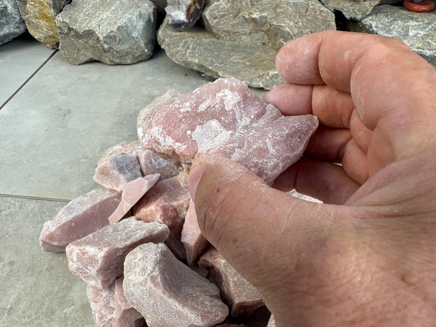 Raw Andean Pink Opal Crystal Free Form Stone for Anxiety Relief Home Decor Worry Pocket Stress Anxiety Palm Stone Arts and Crafts