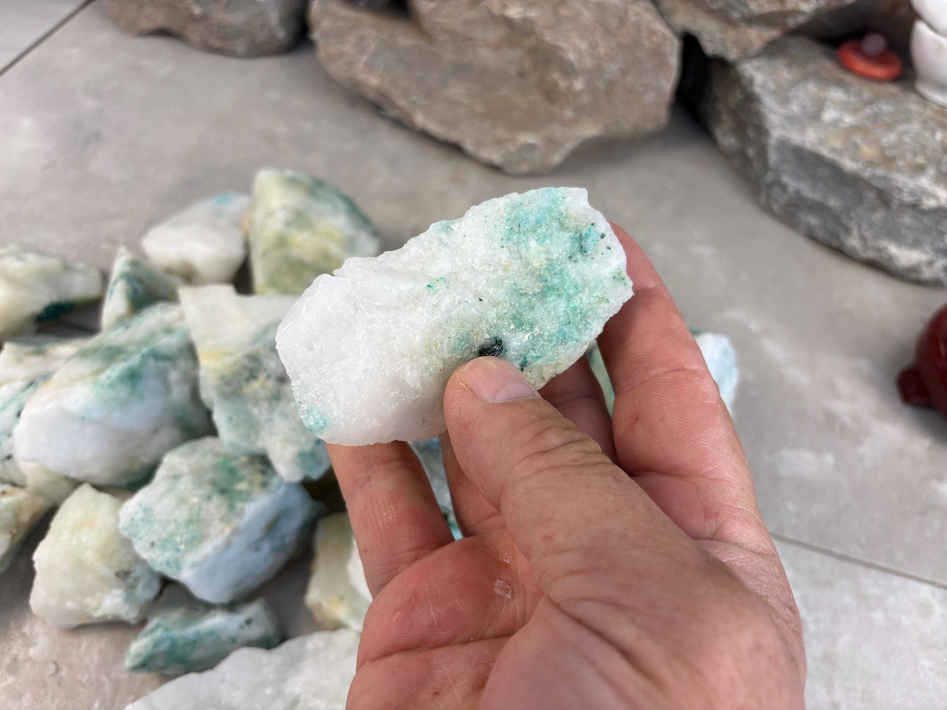 Chrysocolla Afghan Green Tourmaline Crystals Natural Crystal Worry Stone Home Decor Anxiety Distraction Birthday Christmas Arts Craft
