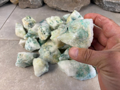 Chrysocolla Afghan Green Tourmaline Crystals Natural Crystal Worry Stone Home Decor Anxiety Distraction Birthday Christmas Arts Craft