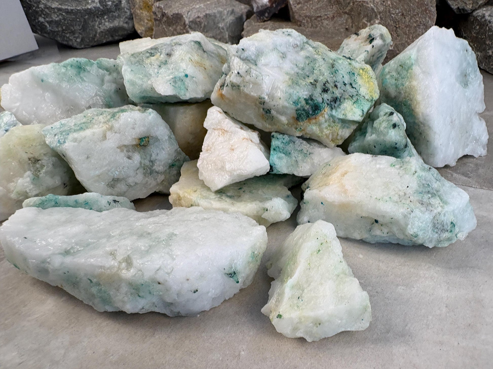 Chrysocolla Afghan Green Tourmaline Crystals Natural Crystal Worry Stone Home Decor Anxiety Distraction Birthday Christmas Arts Craft