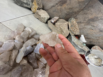 Raw Blue Quartz Crystals Natural Crystal Worry Stone Home Decor Anxiety Pocket Distraction Meditation Gift Birthday Christmas