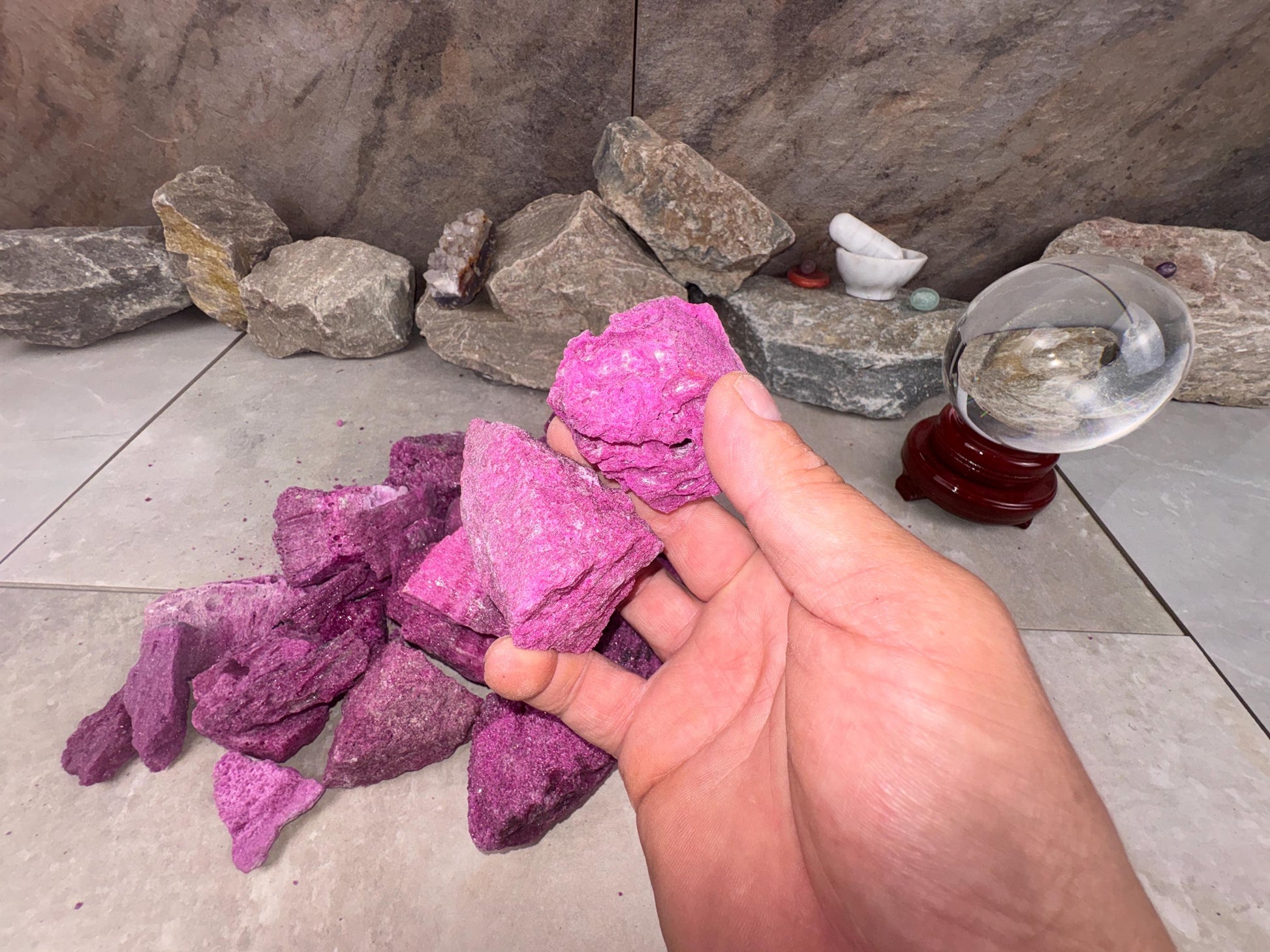 Raw Ruby Stone: Natural Untreated Crystals for Arts, Crafts & Decor