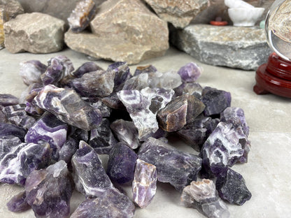 Madhya Pradesh Raw Saputra Chevron Amethyst High Frequency Home Decor Craft Supplies Energy Healing Stone Crystal Gift Birthday Anxiety